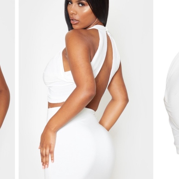 White ribbed crop tank top PLT - Picture 6 of 10